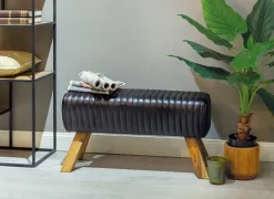 Beckett leather Stool Large