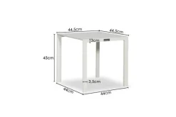 Bijzet tuintafel 'Altona' Wit