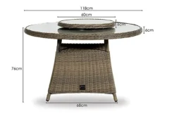 Bordeaux' Dining tuintafel met draaitop 60 cm