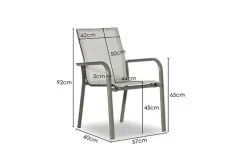 Diningset 'Reese' Dark Grey