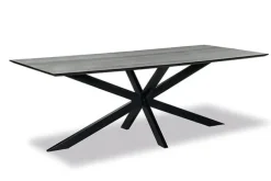 Eettafel 'Mansours' rechthoekig Zwart