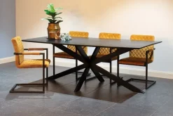 Eettafel 'Mansours' rechthoekig Zwart