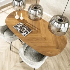 Herringbone eettafel