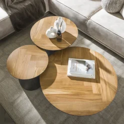 Herringbone salontafel set van 3