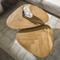 Herringbone salontafel set van 2