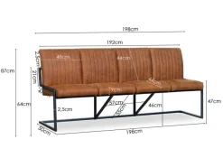 Lancashire eetkamerbank 4-zits