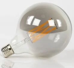 Lichtbron LED filament bol Ø12,5 E27 6W smoke grey