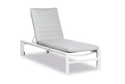 Ligbed 'Altona' met wiel Verstelbaar Wit