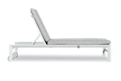 Ligbed 'Altona' met wiel Verstelbaar Wit