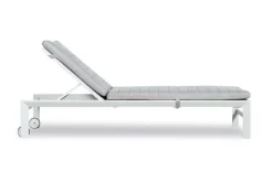 Ligbed 'Altona' met wiel Verstelbaar Wit