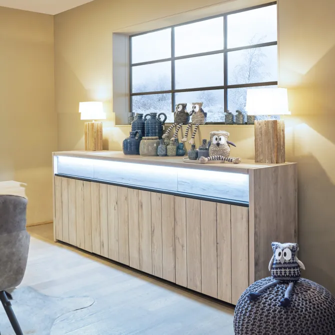 Lucca dressoir inclusief LED verlichting