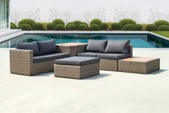 Mateo' loungeset met coffee table en incl. alle zit- en rugkussens