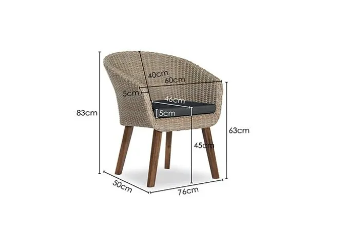 Mika Dining tuinstoel inclusief zitkussen