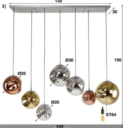Nosso Hanglamp 7 lichten