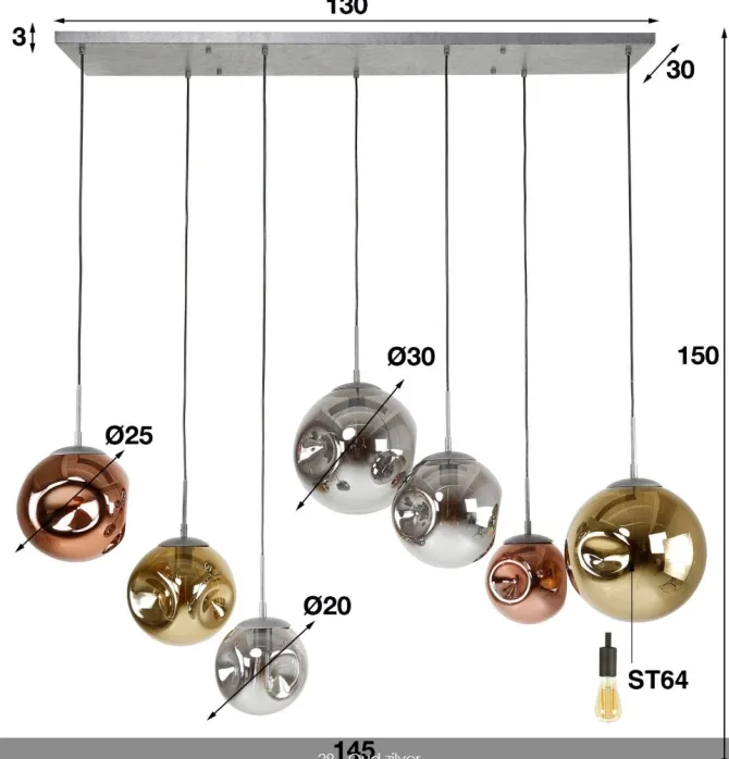 Nosso Hanglamp 7 lichten