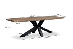 Palermo' Dining tuintafel 260 cm