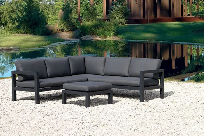 Palizzi loungeset met coffee table Antraciet