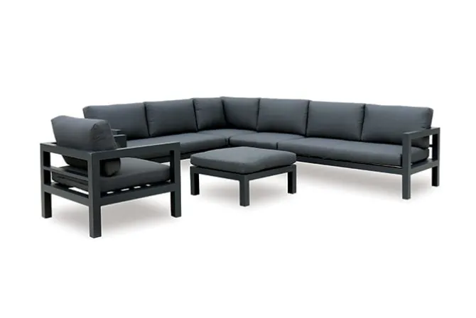 Palizzi loungeset met coffee table Antraciet