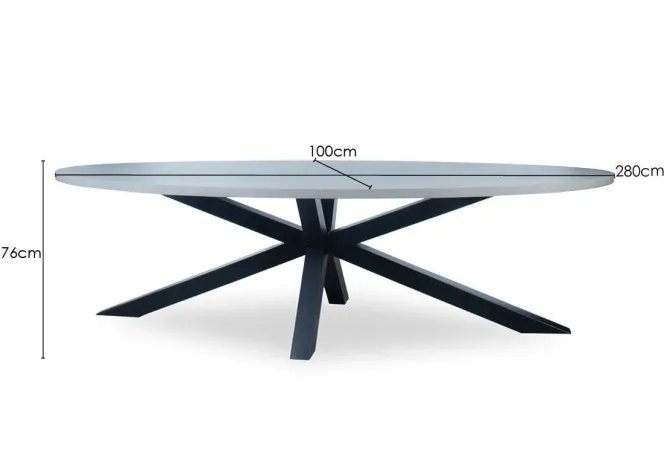 Pandora Outdoor Dining Table Oval