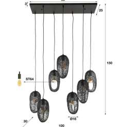 Paulina Hanglamp 4+3L