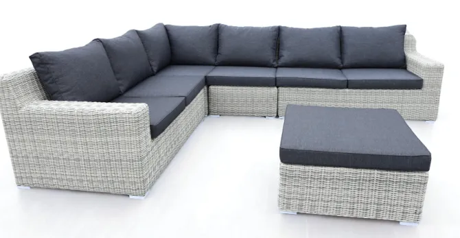 Premium hoekset inclusief zit- en rugkussens en salontafel