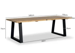 Provence' Dining tuintafel Zwart