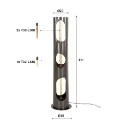 Rago vloerlamp, verkrijgbaar in 2 maten!