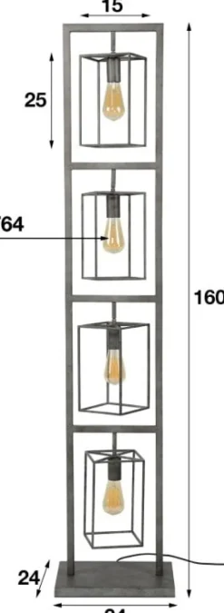 Tampa Vloerlamp 4 lampen