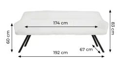 Zeno Eetkamerbank 180 cm